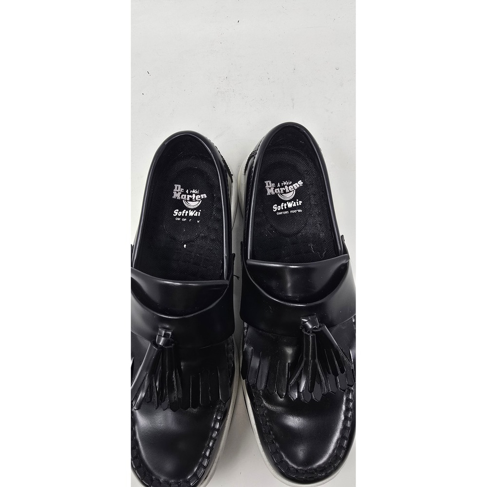Dr Martens women 8 Edison Kiltie Tassel loafer Temperley leather black - Picture 6 of 14